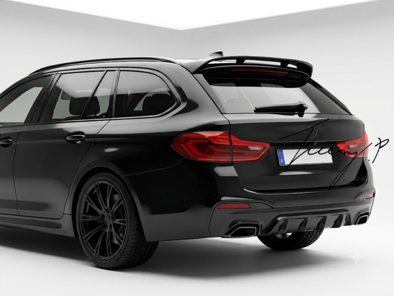 BMW 5 SERIES G31 TOURING 2017 - 2023 GLOSS BLACK REAR ROOF SPOILER WING BODYKIT