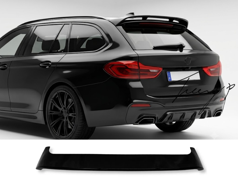 BMW 5 SERIES G31 TOURING 2017 - 2023 GLOSS BLACK REAR ROOF SPOILER WING BODYKIT