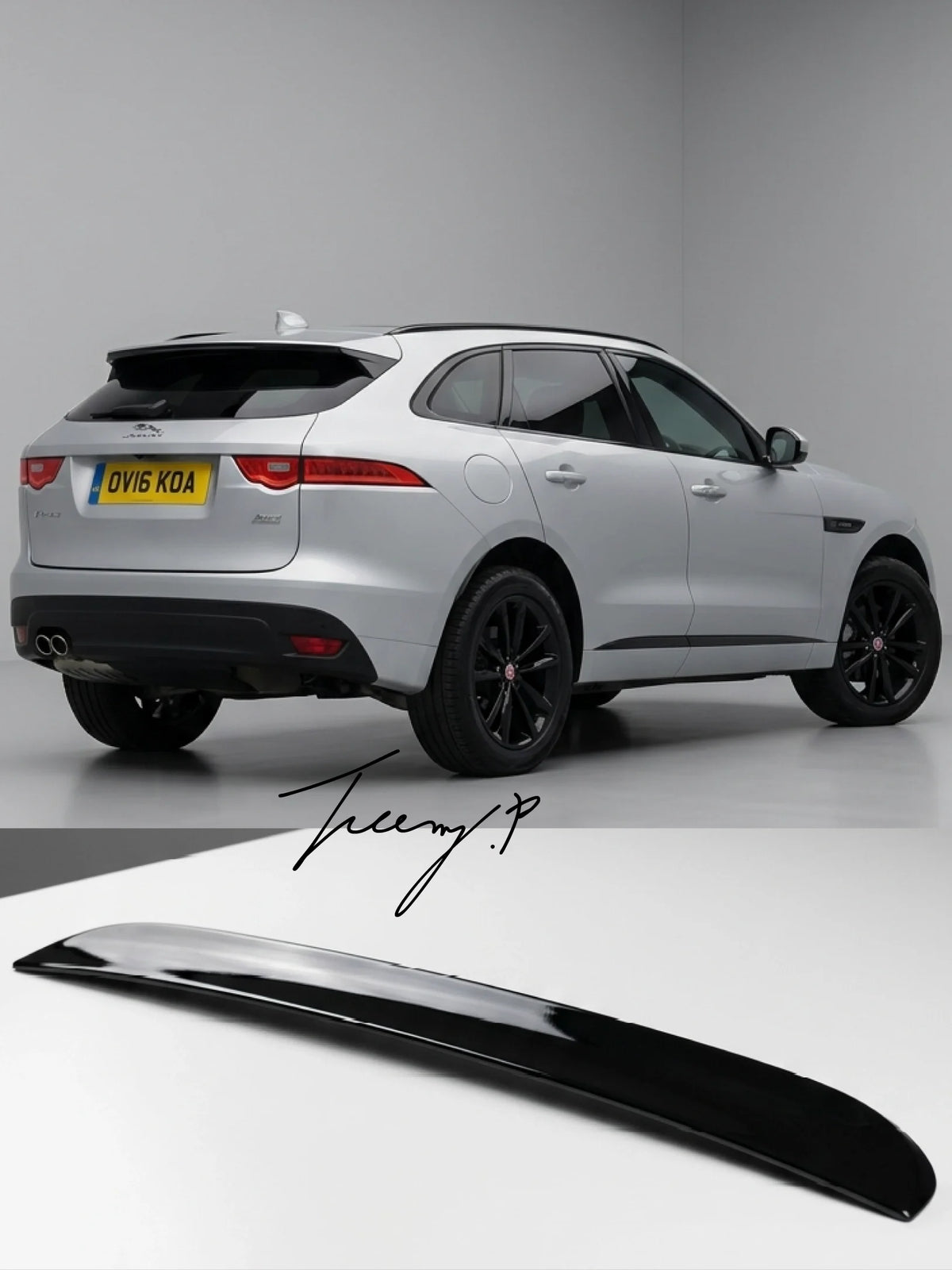 Jaguar E-Pace 2017 - 2026 Gloss Black Roof Extension Lip Spoiler