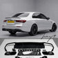 Mercedes E Class W213 Saloon S213 Estate LCI 2020-2023 AMG E63 style gloss black rear diffuser kit with quad exhaust tailpipes