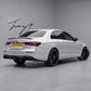 Mercedes E Class W213 Saloon S213 Estate LCI 2020-2023 AMG E63 style gloss black rear diffuser kit with quad exhaust tailpipes