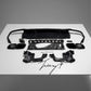Mercedes E Class W213 Saloon S213 Estate LCI 2020-2023 AMG E63 style gloss black rear diffuser kit with quad exhaust tailpipes