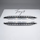 Mercedes GLA H247 2020-2026 OE style black and silver aluminum running boards side steps pair with anti-slip tread