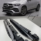 Mercedes-Benz GLE W167 AMG Line 2019-2024 OE style all-black side steps running boards pair with anti-slip rubber pads