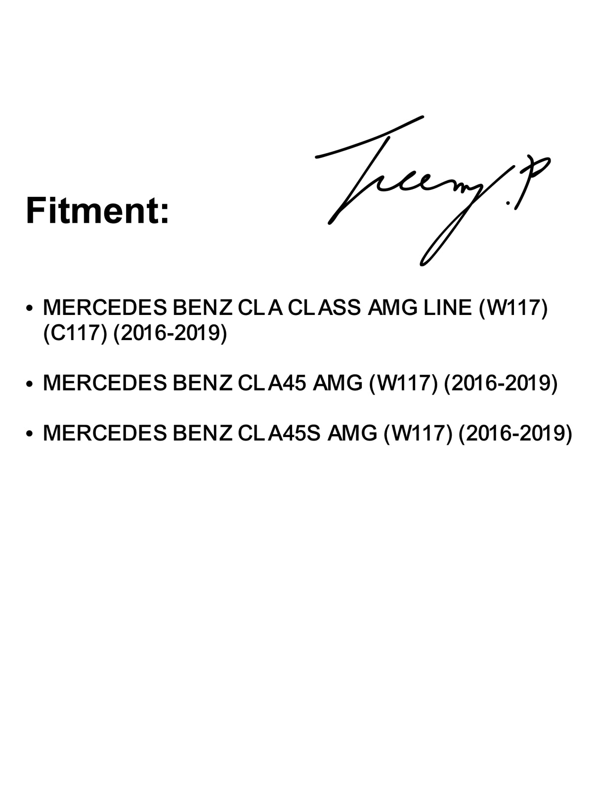 Mercedes CLA Class W117 CLA45 AMG Line 2016-2019 gloss black aerodynamic front bumper lip splitter spoiler valance upgrade