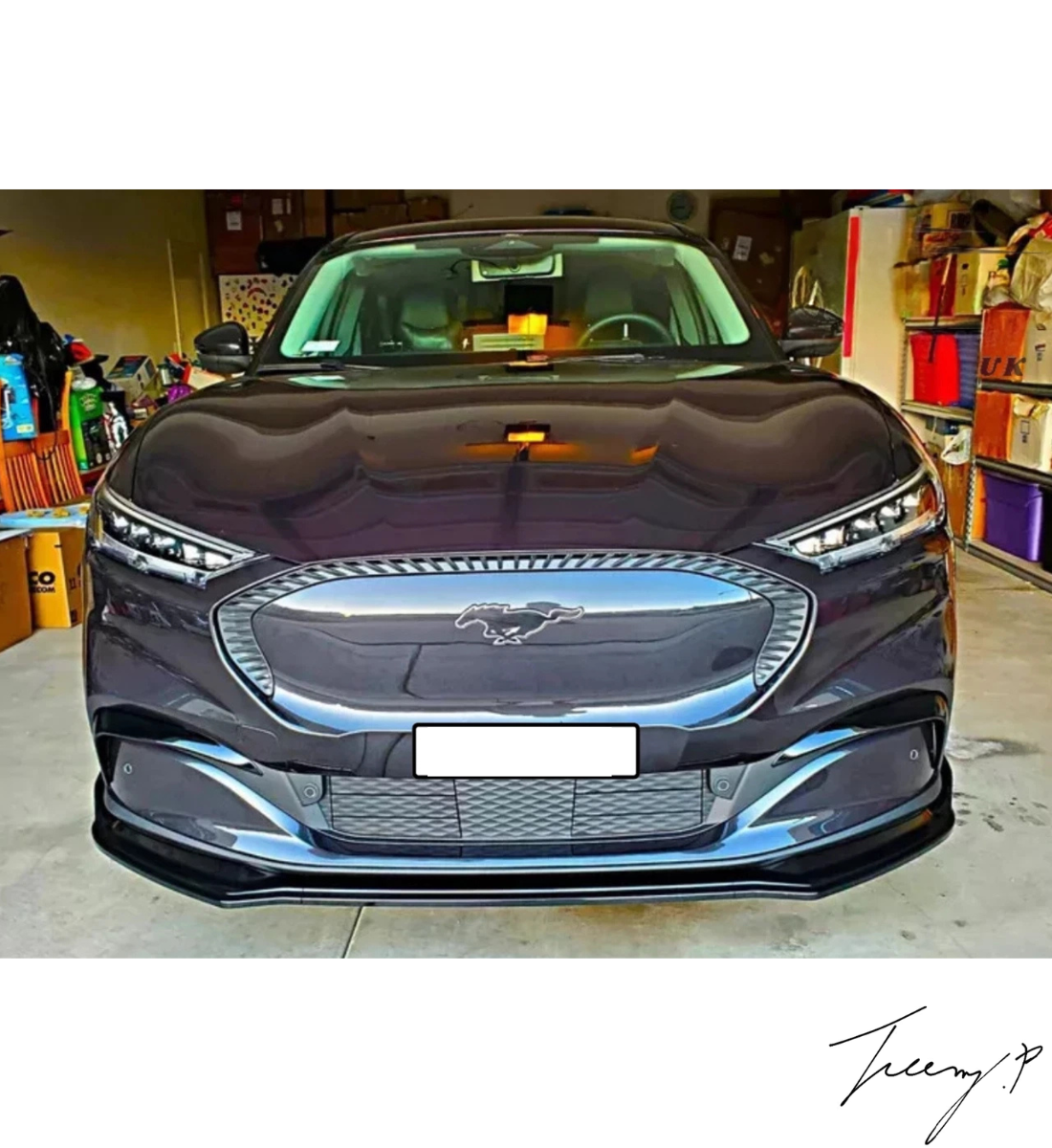 Ford Mustang Mach E (2021+) Front Spoiler Lip Splitter Body Kit Gloss Black