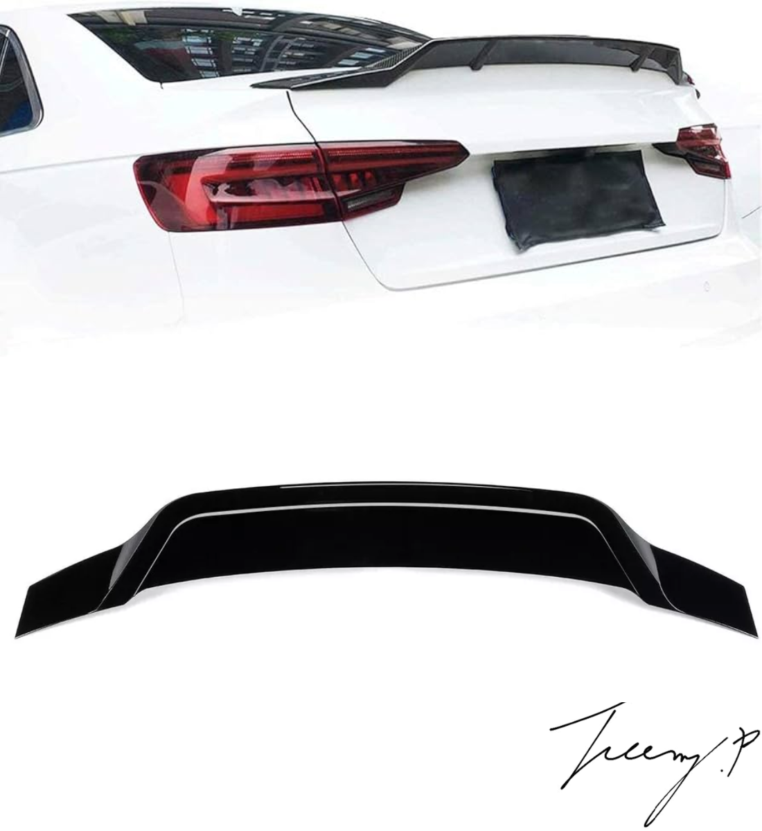 AUDI A4 B9 (2017-2022 ) Gloss Black R Style Rear Spoiler