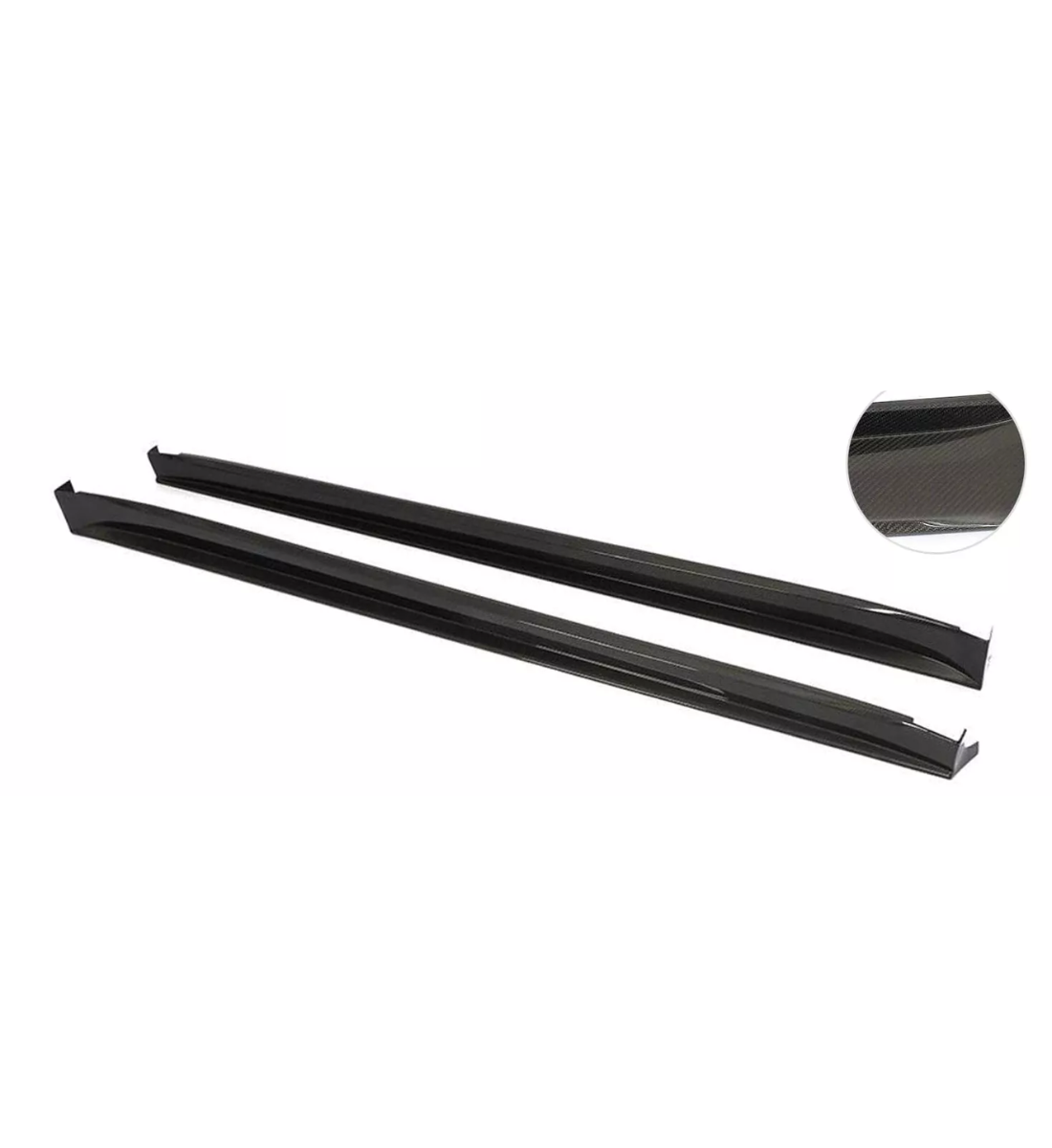 Tesla Model X (2016+) Real Carbon Fiber Side Skirt Extension Blades