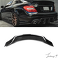 Carbon fiber PSM style boot spoiler wing installed on a 2008-2014 Mercedes-Benz C-Class W204 C63 AMG