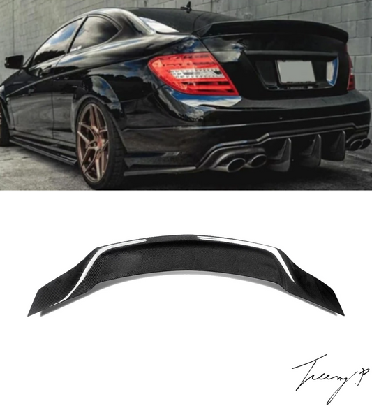 Mercedes C Class W204 C63 AMG (2008–2014) Boot Spoiler PSM Style Carbon Fiber
