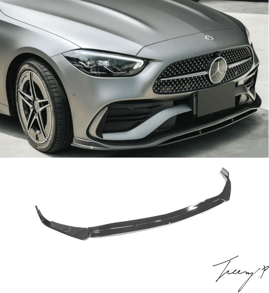 Mercedes C-Class W206 (2021+) LCI Gloss Black 3-PIECE Front Splitter Spoiler