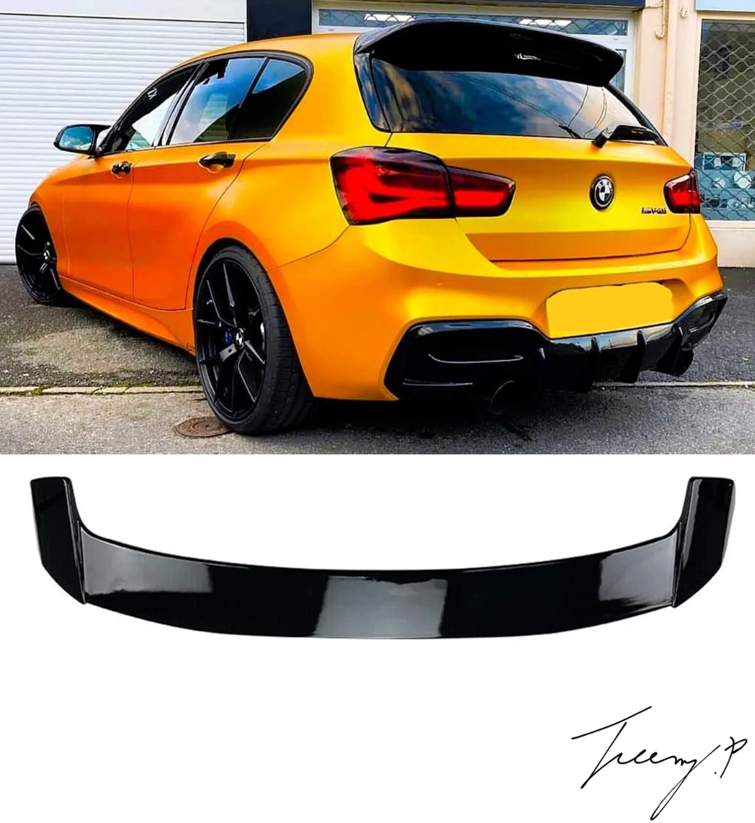 BMW 1 SERIES F20 F21 LCI 2015 - 2019 M135I M140I GLOSS BLACK REAR ROOF SPOILER