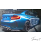 Carbon fiber-look MTC-style rear diffuser splitter installed on a 2015-2020 BMW M2 F87