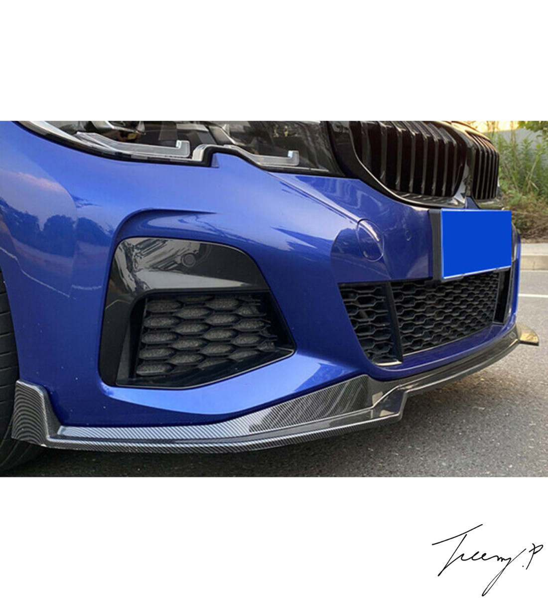 BMW 3 SERIES G20 G21 2019 - 2021 M SPORT CARBON LOOK FRONT SPLITTER BODYKIT