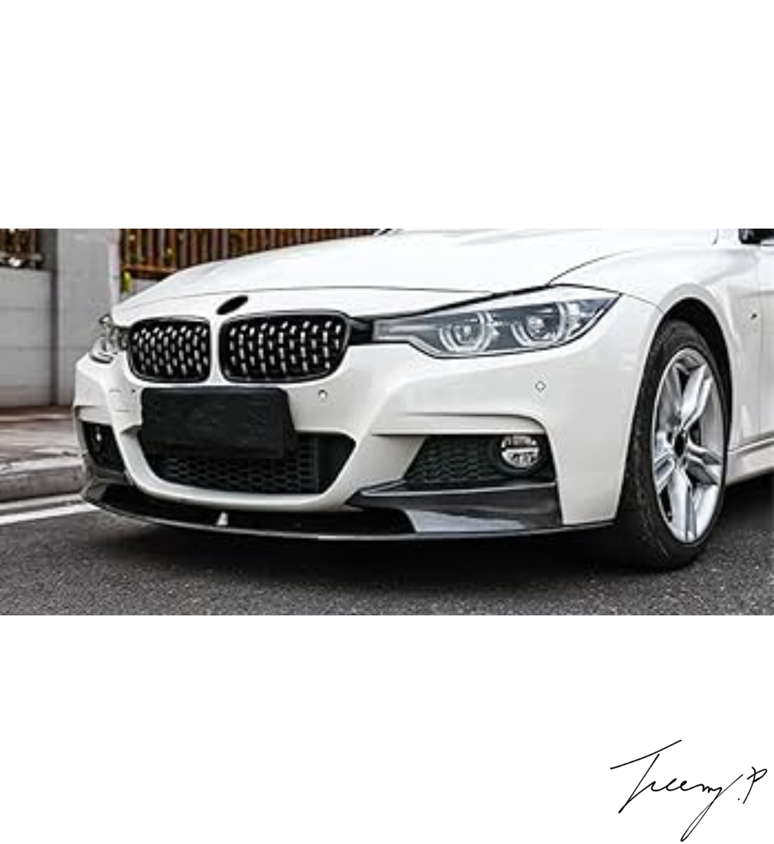 BMW 3 Series F30 (2012-2018) M Sport Front Lip Splitter Spoiler Gloss Black