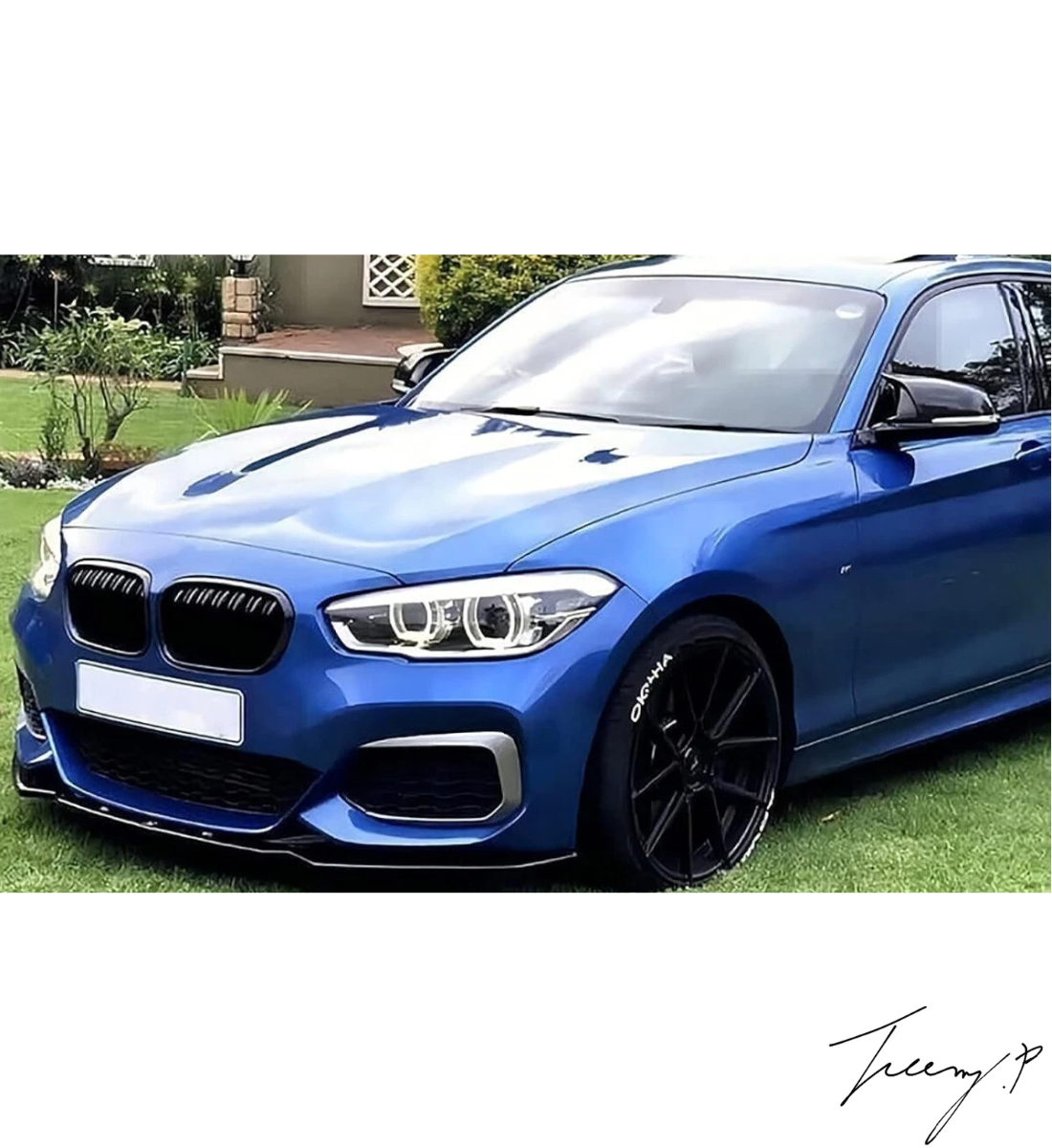 BMW 1 Series F20 F21 (2015-2019) LCI M Sport Gloss Black Front Splitter Lip 