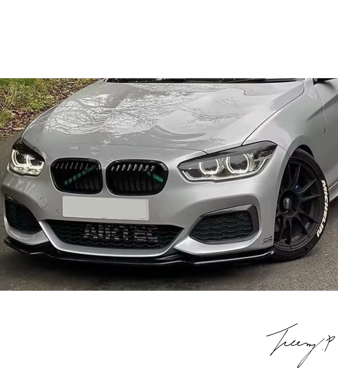 BMW 1 Series F20 F21 (2015-2019) LCI M Sport Gloss Black Front Splitter Lip 