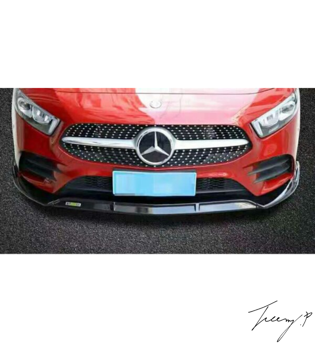 Mercedes A-Class A35 A45 AMG Line (2018+) B Style Front Splitter Spoiler