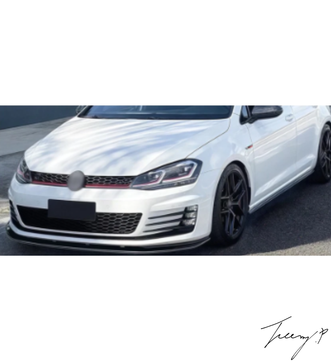 VW Golf MK7 (2013–2016) GTD GTE R R-Line Front Splitter Lip Spoiler Body Kit