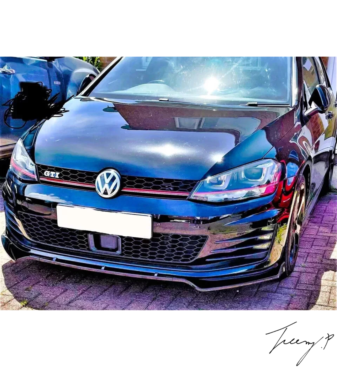 VW Golf MK7 MK7.5 (2013–2020) R GTD GTI TSI TDI Front Splitter Lip Spoiler Body Kit