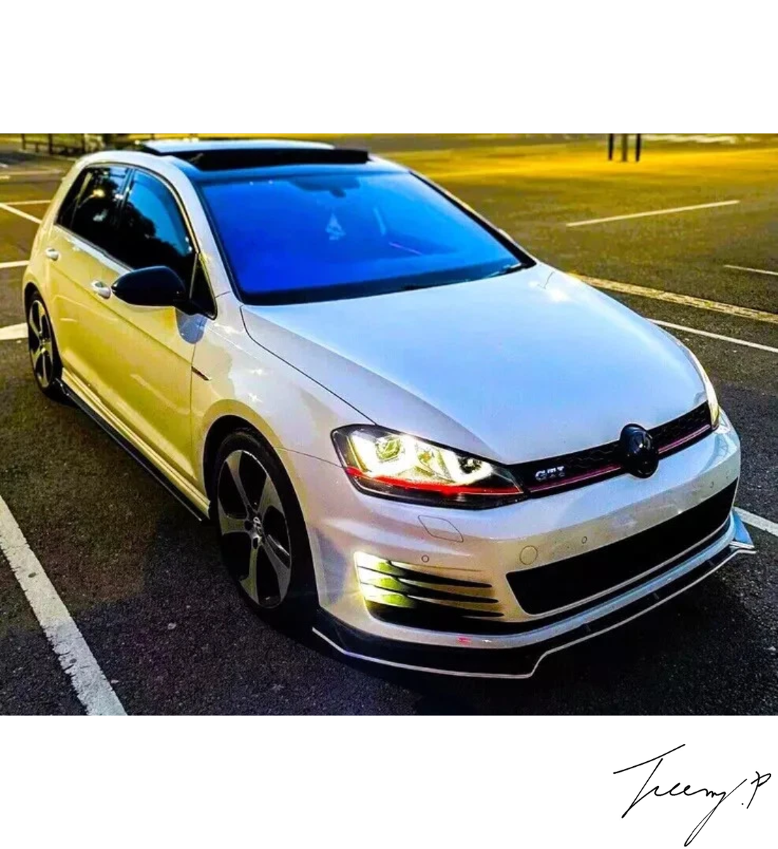 VW Golf MK7 MK7.5 (2013–2020) R GTD GTI TSI TDI Front Splitter Lip Spoiler Body Kit