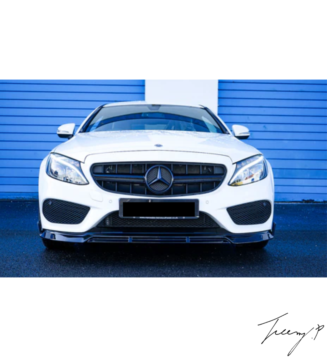 Mercedes C-Class W205 C205 (2014-2018) AMG Gloss Black Front Splitter Spoiler 