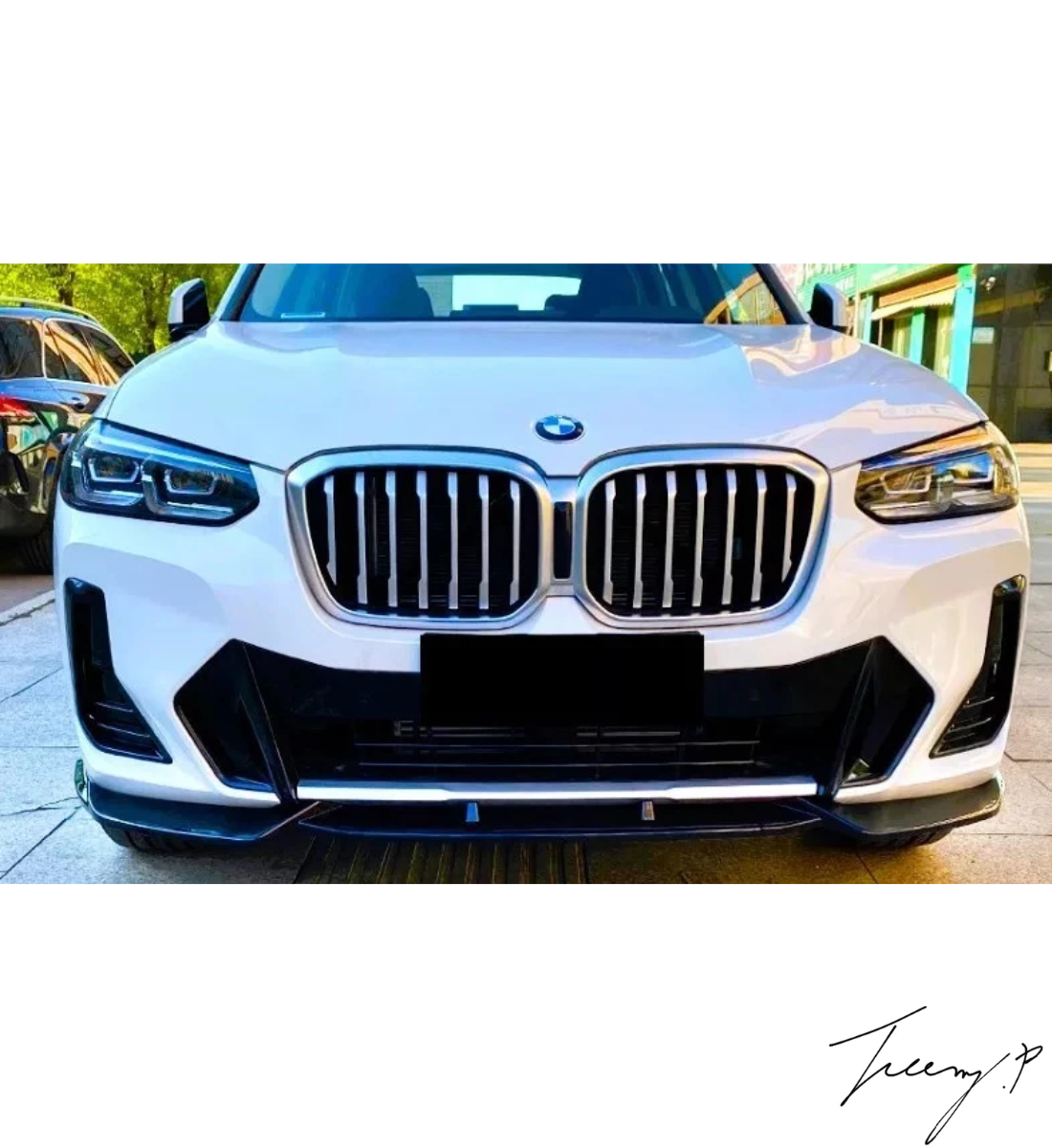 BMW X3 G01 (2021+) LCI M Sport Gloss Black Front Splitter Lip Spoiler Body Kit SUV