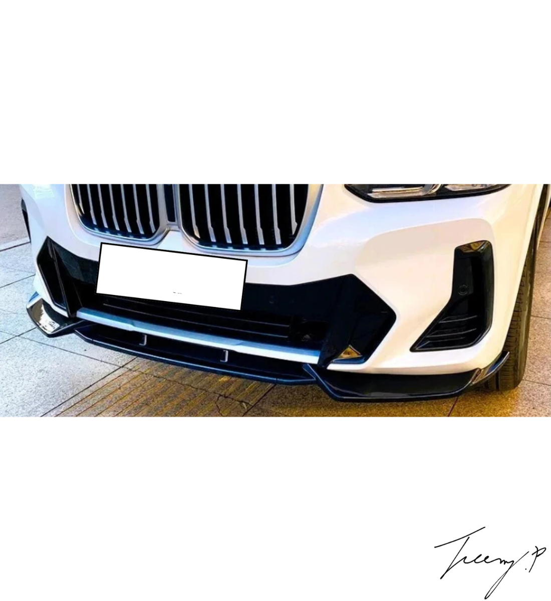 BMW X3 G01 (2021+) LCI M Sport Gloss Black Front Splitter Lip Spoiler Body Kit SUV