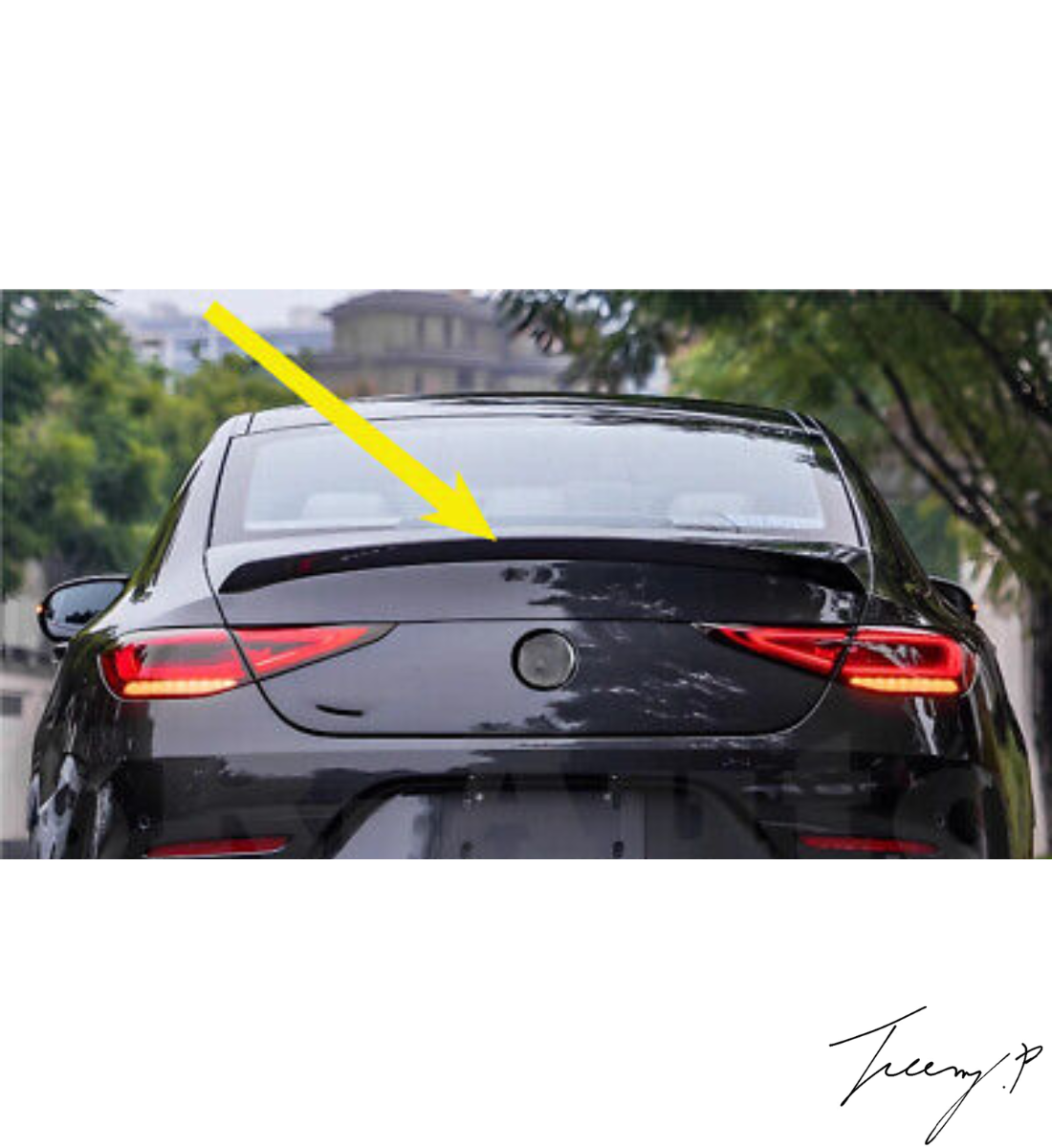 Mercedes CLS-Class W257 C257  (2018+) AMG Style Gloss Black Rear Boot Trunk Spoiler