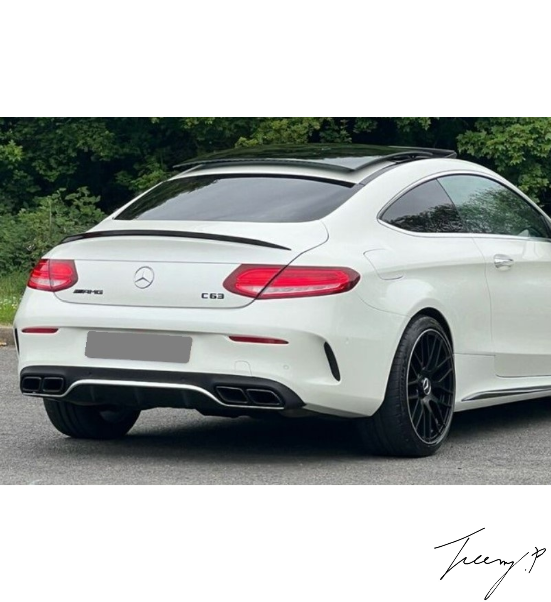 Mercedes C-Class Coupe C205 A205 (2015-2021) AMG Style Gloss Black Rear Boot Trunk Spoiler