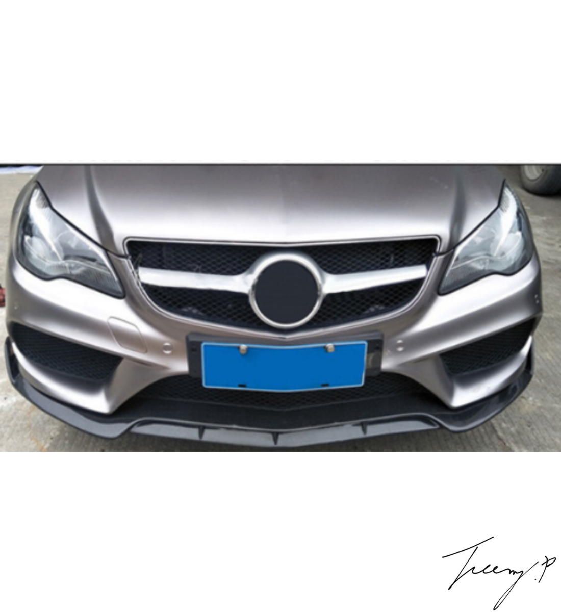 Mercedes E-Class W207 C207 (2014–2016) AMG Line Gloss Black Front Splitter Lip 