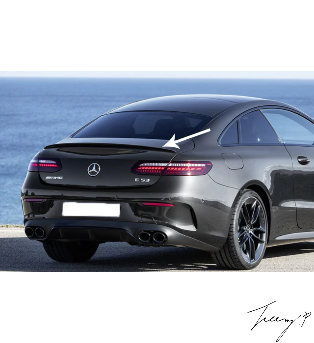 Mercedes E-Class C238 (2017+) Coupe E63 AMG Style Gloss Black Rear Boot Spoiler