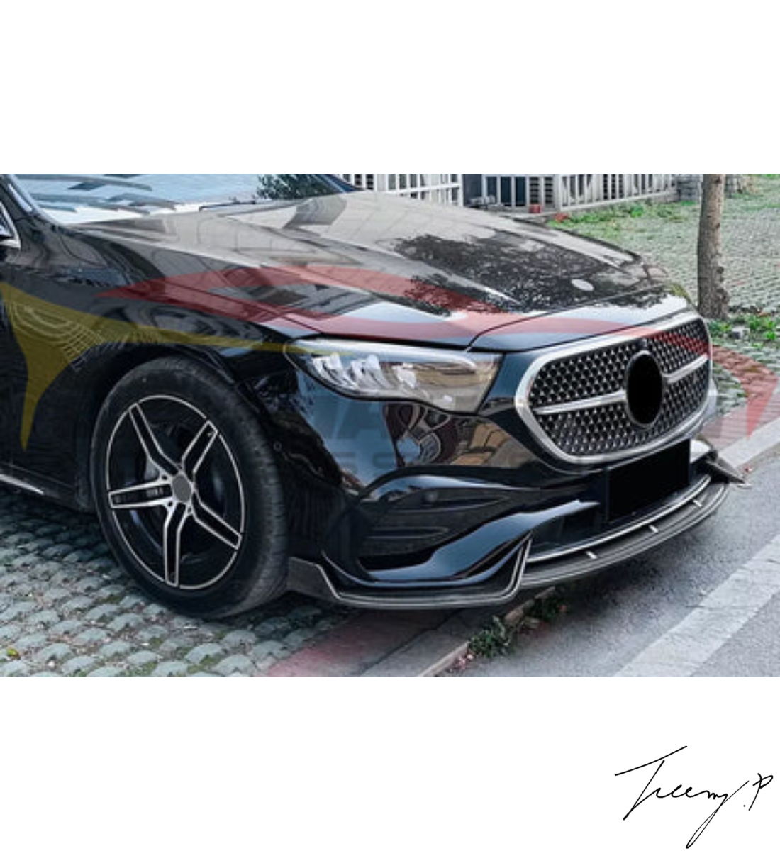 Mercedes E-Class W214 (2023+) AMG Gloss Black Front Splitter Lip Bumper Spoiler