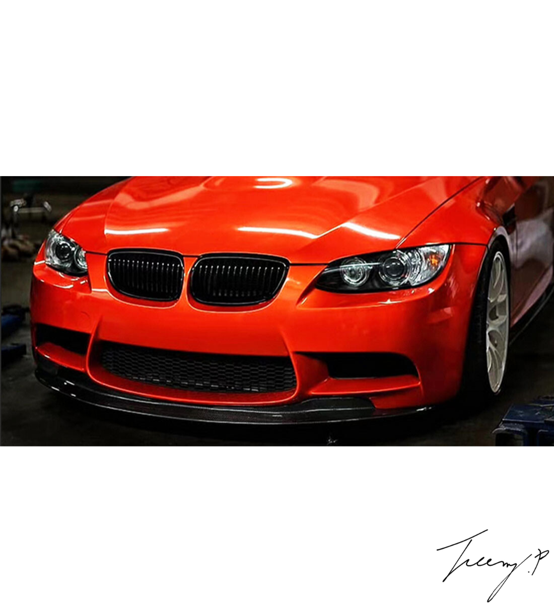 BMW M3 E90 E92 E93 (2008-2013) Front Splitter Bumper Lip Spoiler Gloss Black