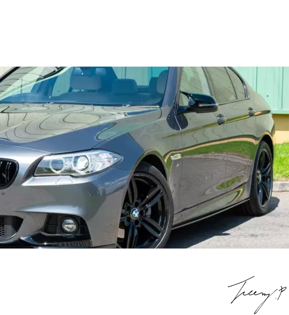 BMW 5 Series F10 F11 (2010-2016) MP Style Side Skirt Extension Gloss Black Blades