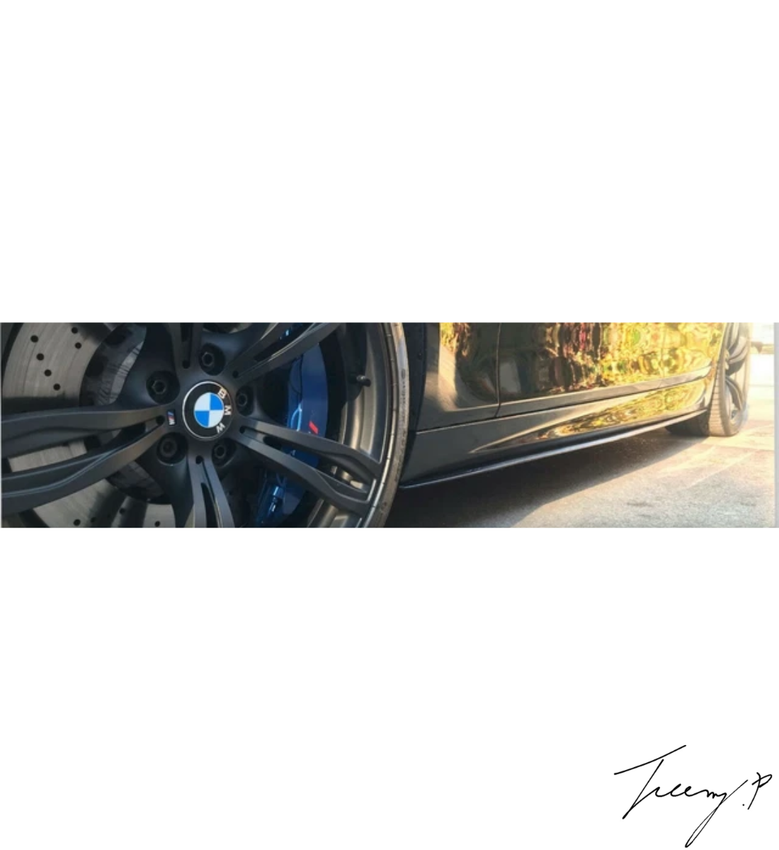 BMW 5 Series F10 F11 (2010-2016) MP Style Side Skirt Extension Gloss Black Blades