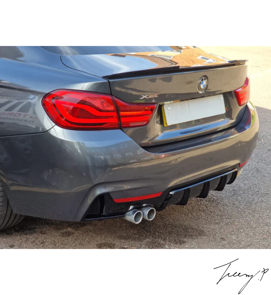 BMW 4 Series F32 F33 F36 (2013-2020) M Sport Rear Diffuser Splitter Matte Black
