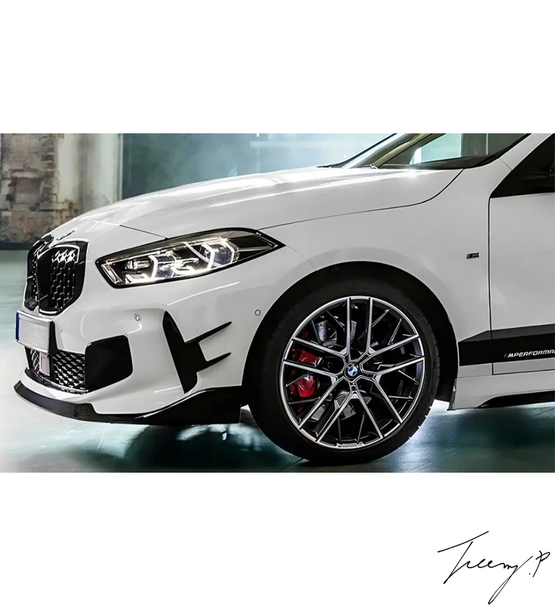 BMW 1 Series F40 (2019+) M135i Gloss Black MP Style Canard Aero Side Blades Flicks