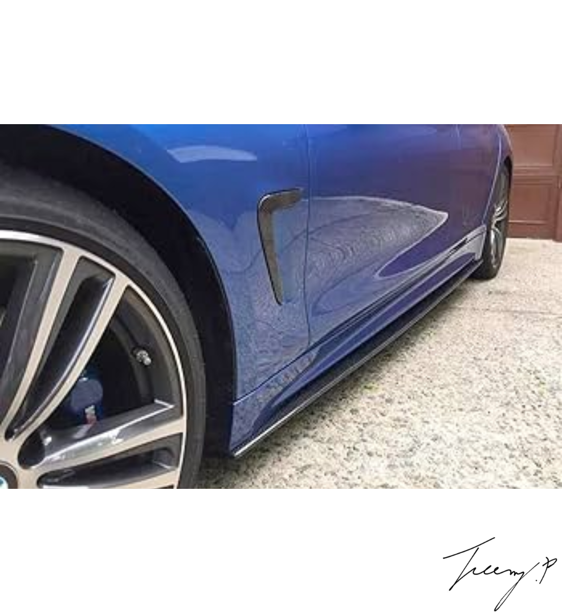 BMW 4 Series F32 F33 F36 (2013+) M Sport Side Skirts Extension Lip Carbon Look