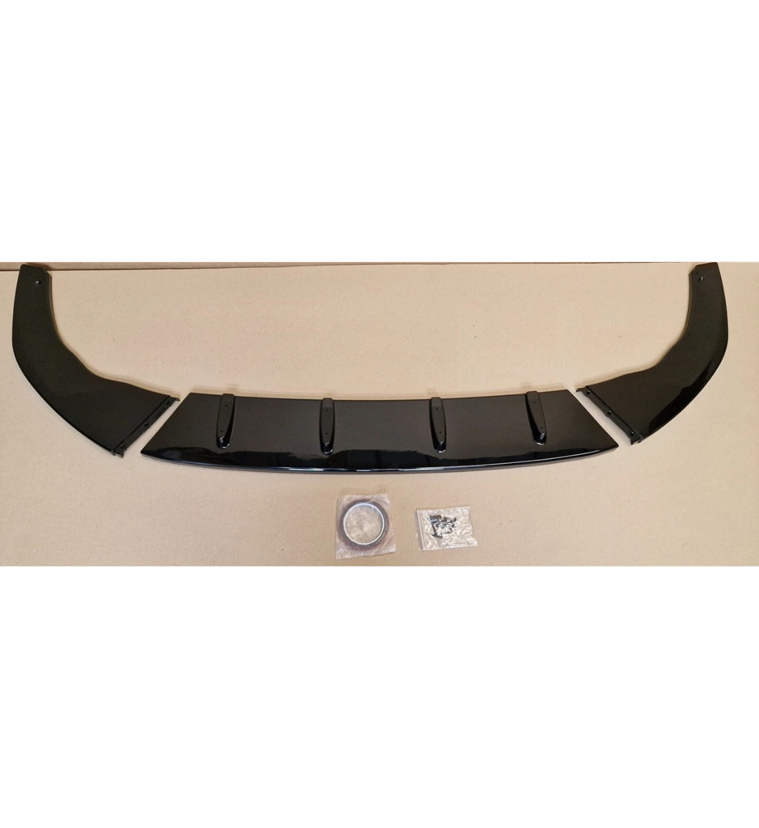 VW Golf MK8 GTI (2020-) Gloss Black Front Lip Splitter Spoiler