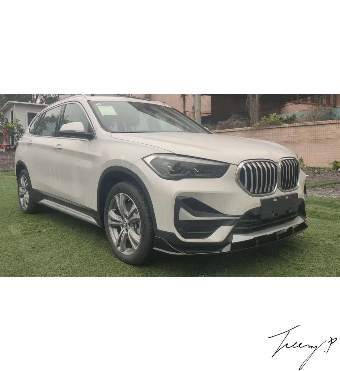 BMW X1 F48 (2015+) M Sport Front Bumper Splitter Lip & Rear Diffuser Gloss Black