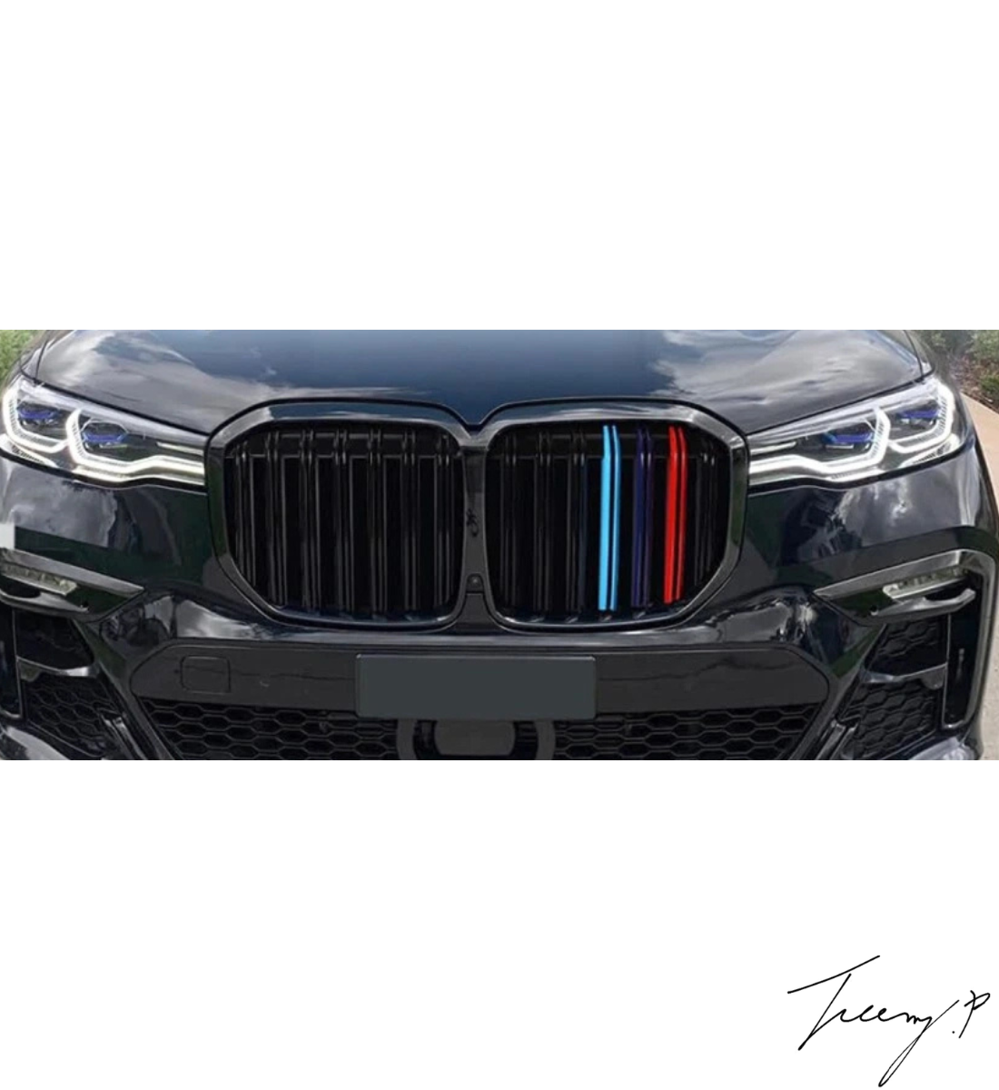 BMW X5 G05 (2018+) Gloss M Color Front Twin Dual Slat Kidney Grille Grill