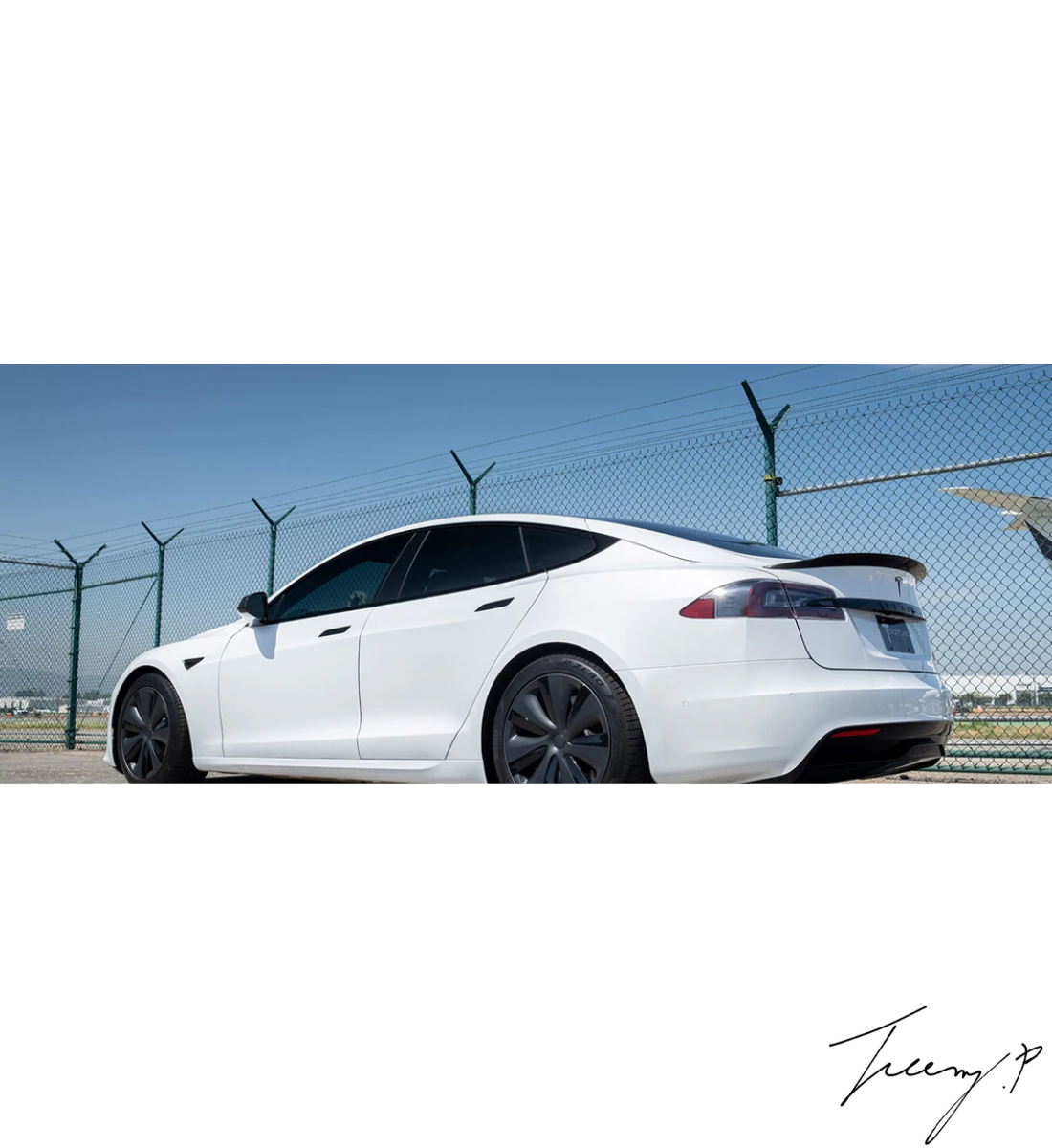 Tesla Model S Sedan (2012–2023) Gloss Black Rear Trunk Boot Lip Spoiler Wing Lip