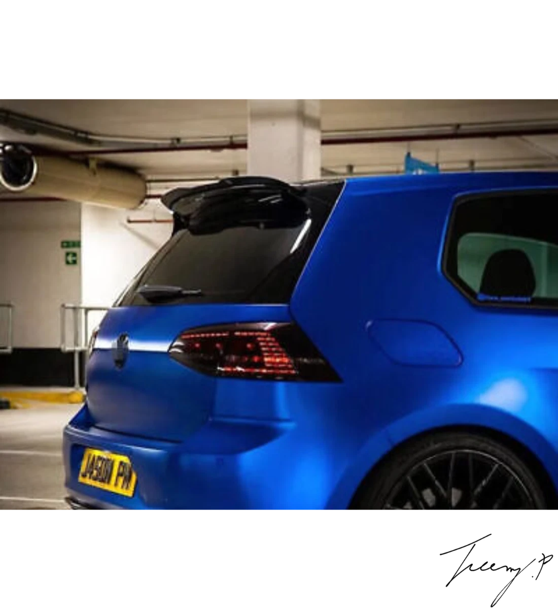 VW Golf 7 MK7.5 (2014-2019) Max Style Rear Roof Spoiler Wing Gloss Black