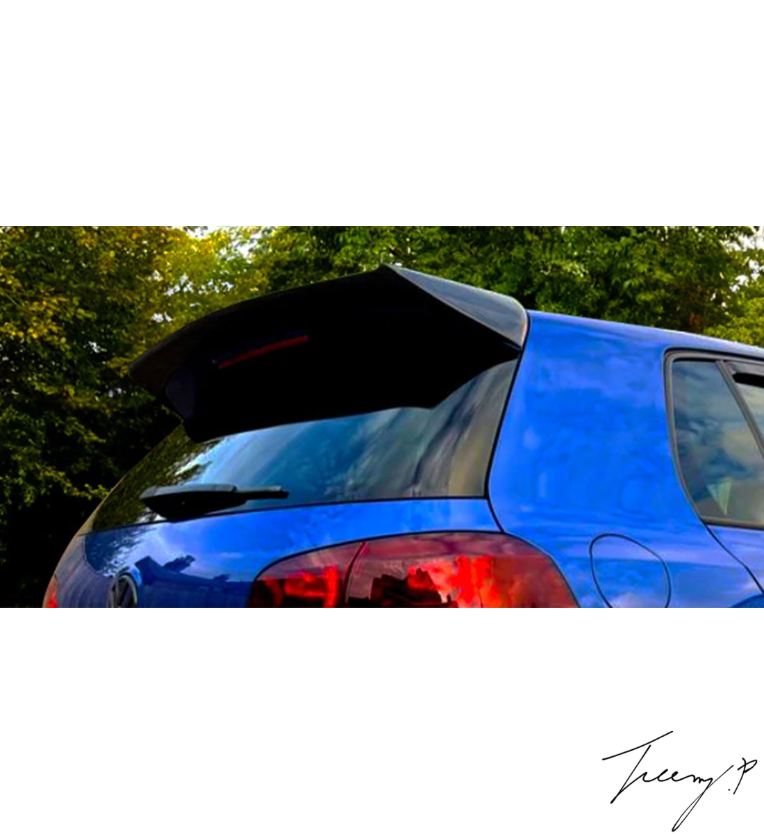 VW Golf MK6 GTI GTD Golf (2008-2013) Osir Style Rear Roof Spoiler  Glossy Black