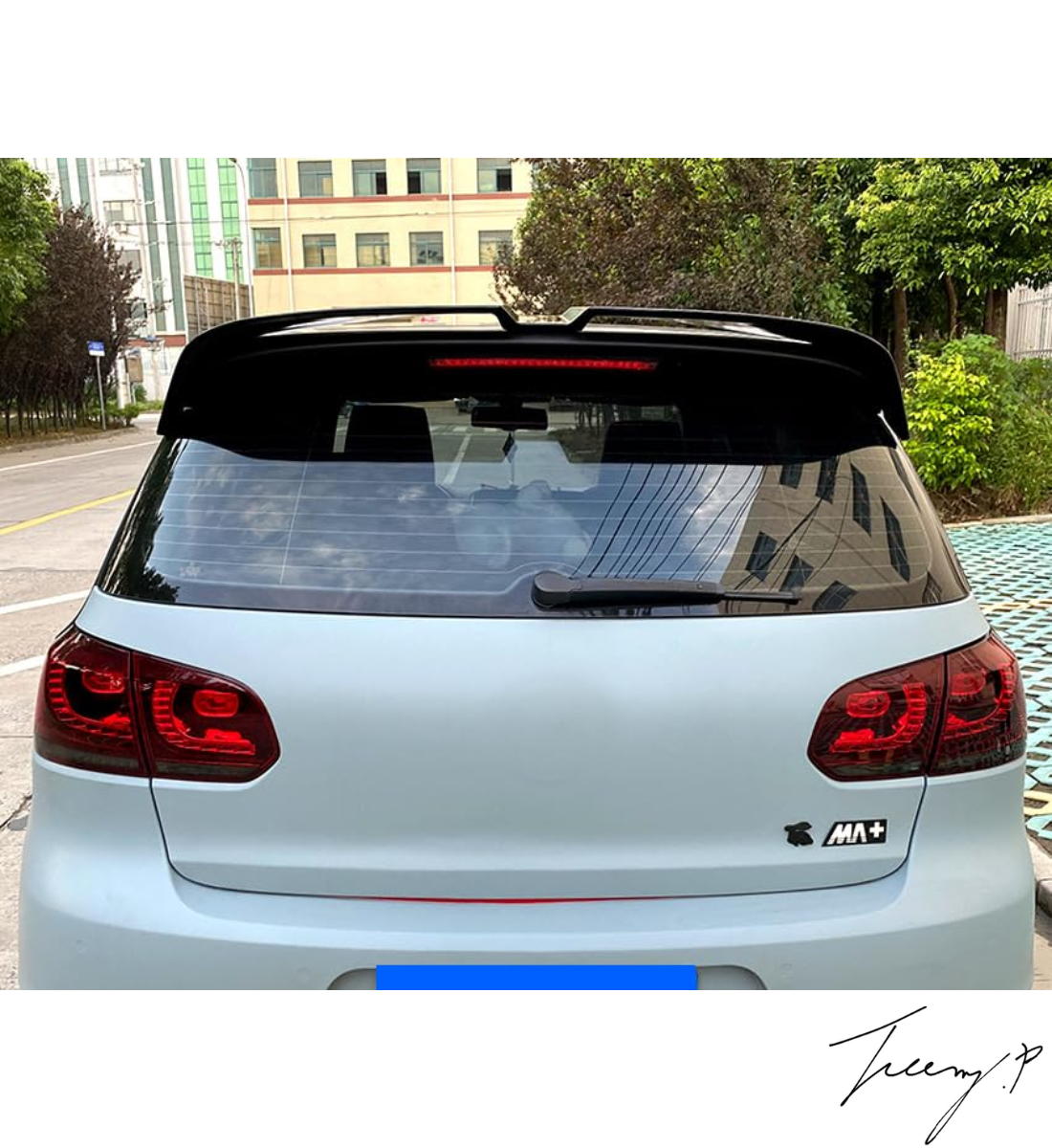 VW Golf MK6 GTI GTE R (2008-2013) Rear Roof Boot Spoiler Oettinger Style Black