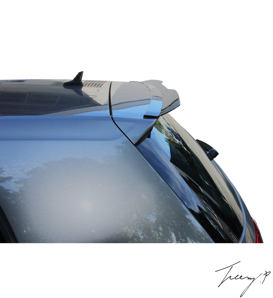 VW Golf MK6 MK7 (2008-2019) Injection Mold Type Roof Spoiler Lip Gloss Black