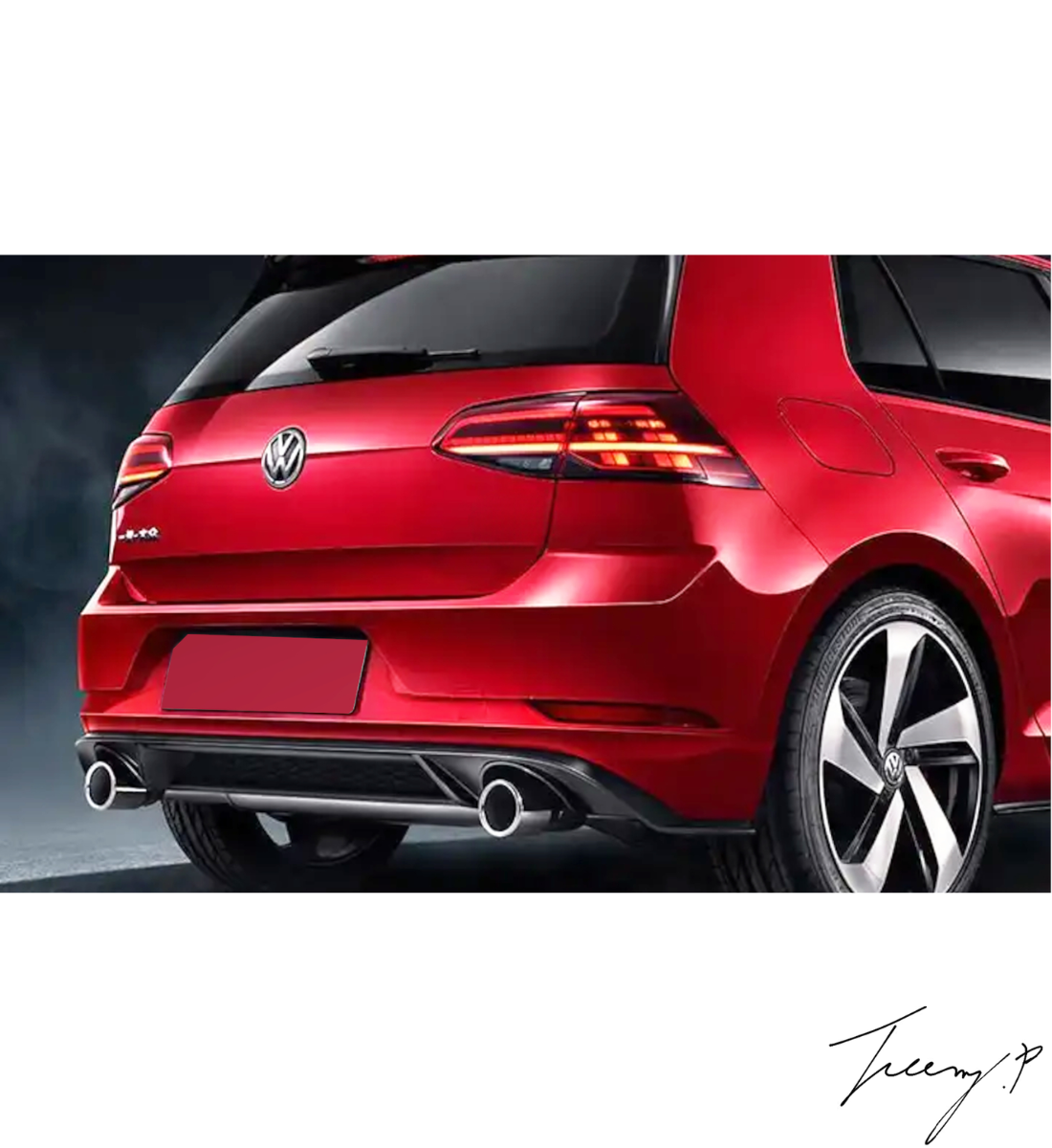 Volkswagen Golf GTI MK7.5 (2017-2019) Rear Valance Diffuser Spoiler Body Kit