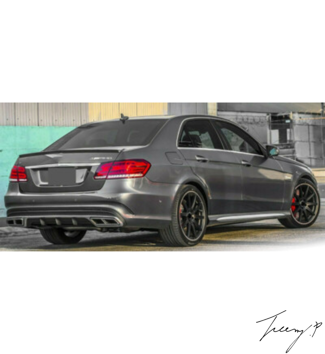 Mercedes E Class W212 (2013-2016) Saloon E63 Look Rear Bumper Diffuser
