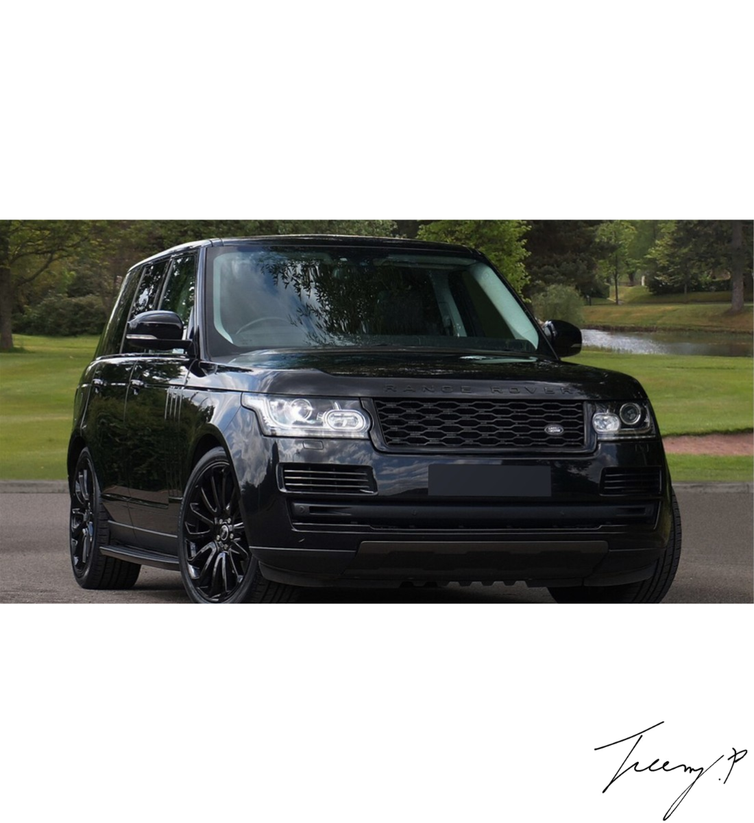 Range Rover Vogue L405 (2013-2017) Front Grille 2018 Facelift Look Gloss Black